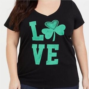 Torrid St. Patrick Love Fitted Tee 1X